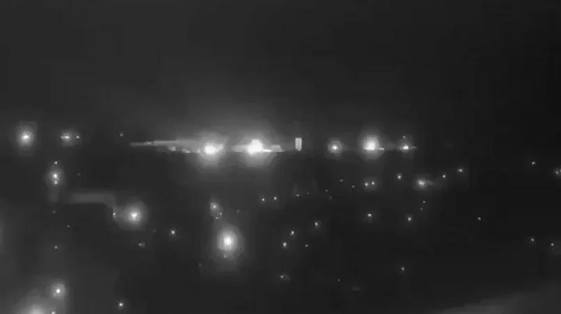 Кадр видео удара ракетой «Орешник» по Днепропетровску