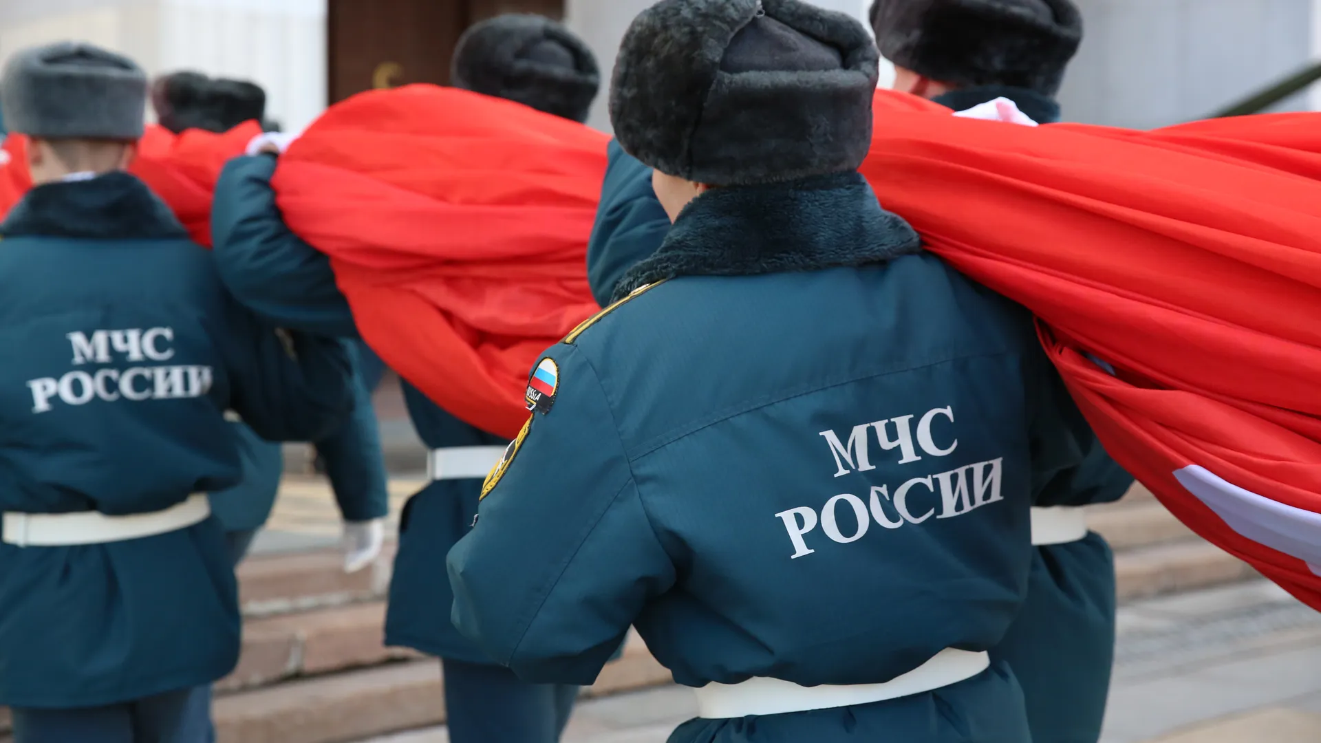 Акция «Знамя Победы» на Поклонной горе в Москве