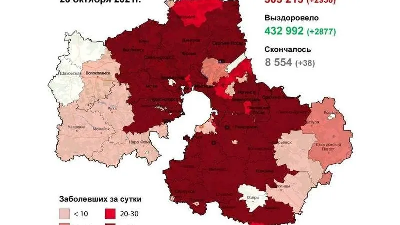 Одинцово, Балашиха, Солнечногорск. Топ-3 худших по ковиду назвали в Подмосковье