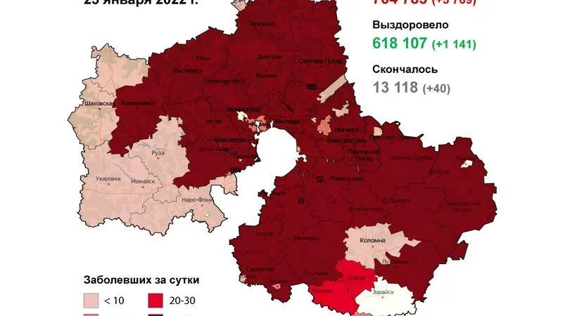 Раменский и Сергиево-Посадский округа стали антилидерами по коронавирусу