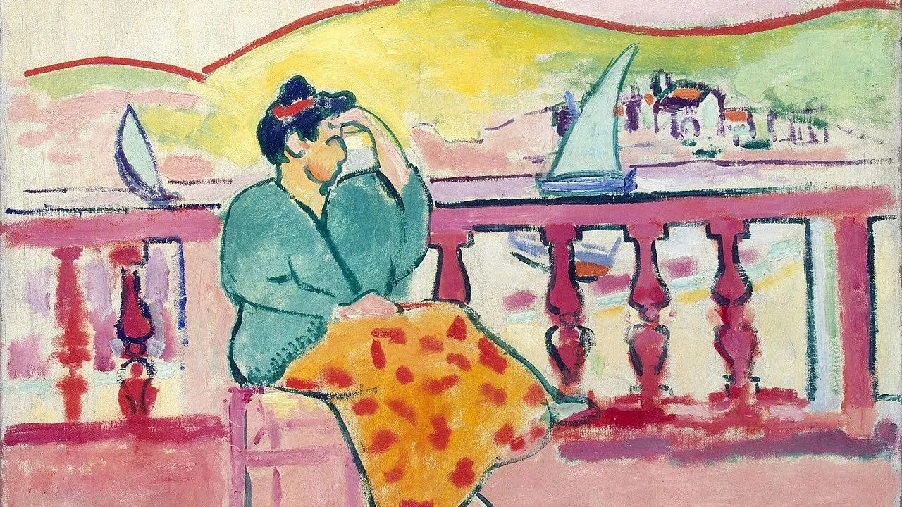 картина «Дама на террасе»  Анри Матисс