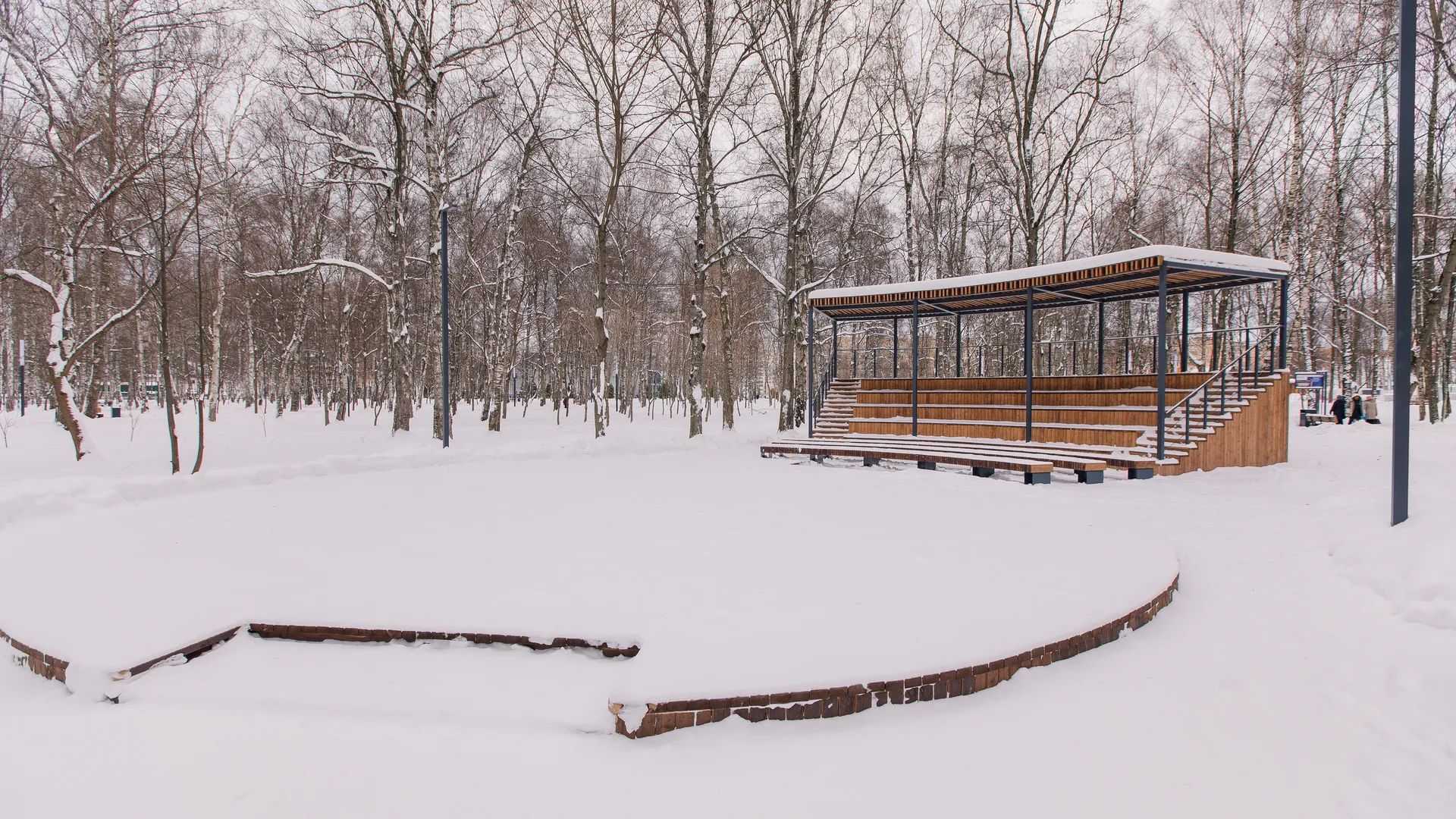 Парк культуры и отдыха в Лобне зимой