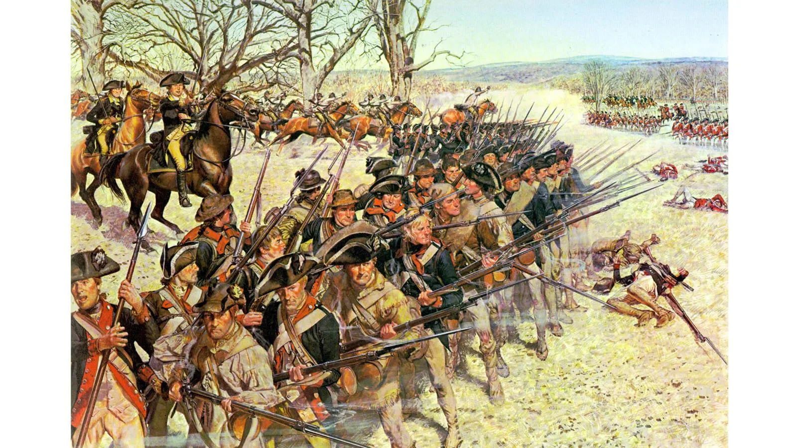 Битва при Гилфорд-Корт-Хаус 15 марта 1781 года. H. Charles McBarron