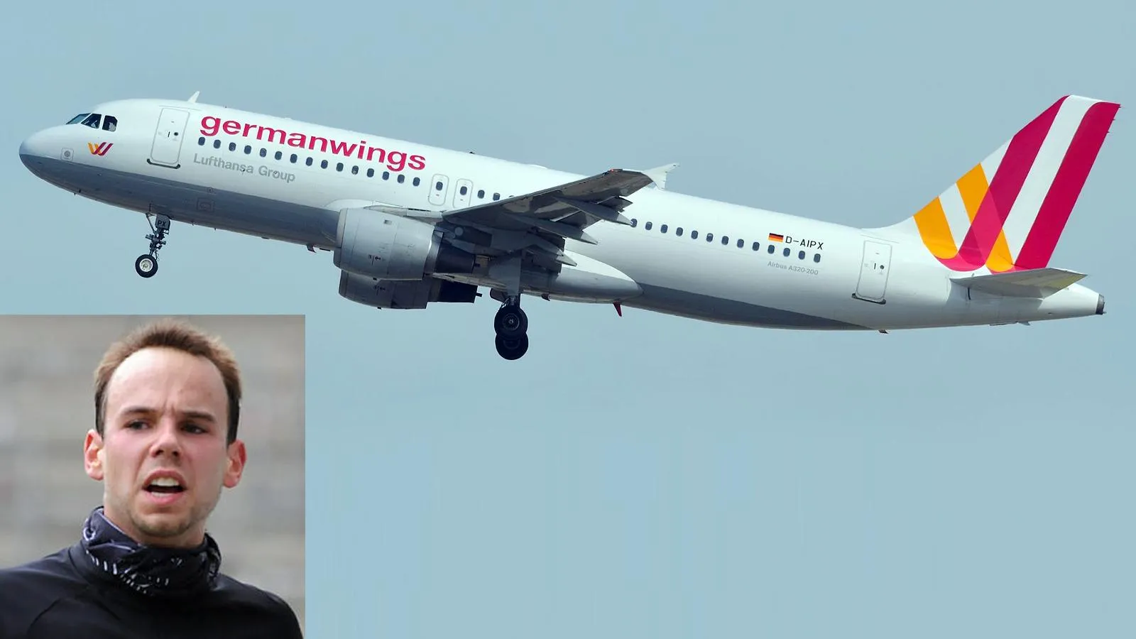 Второй пилот Андреас Лубиц; разбившийся Airbus A320-211