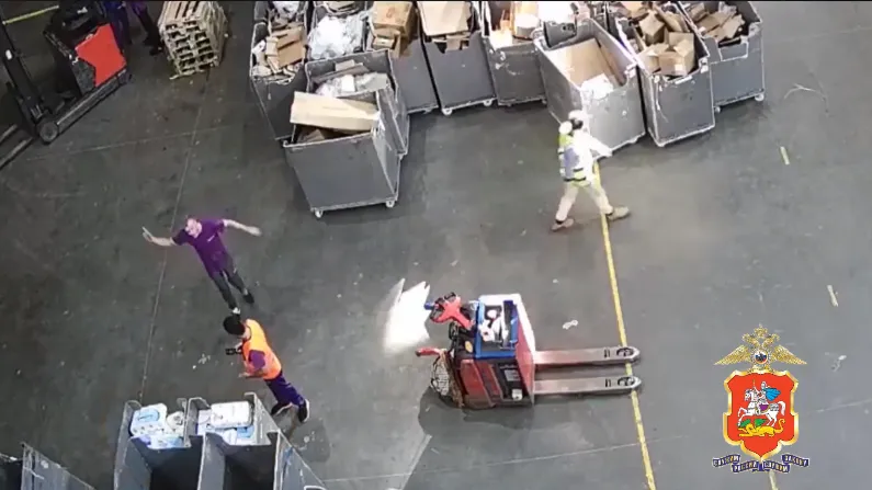 Скриншот из оперативного видео ГУ МВД России по Московской области