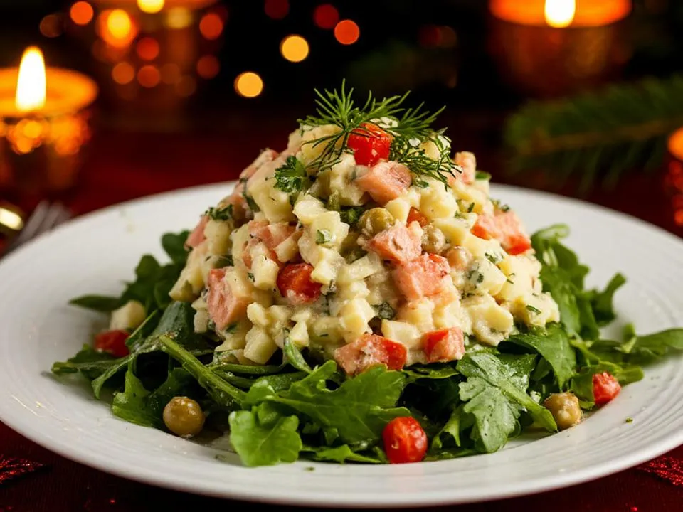 Раки в пиве и гороховый мусс: шеф-повар рассказал, как сделать новогодний оливье еще вкуснее