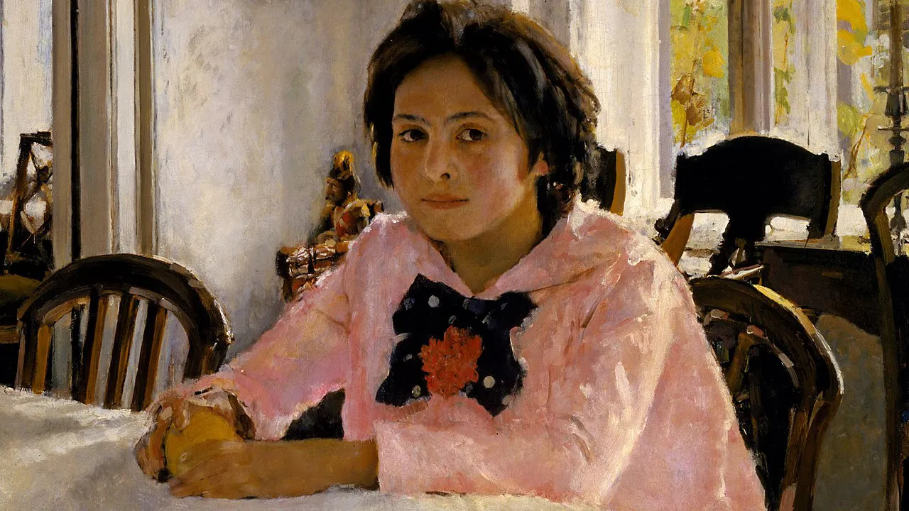 Фото: В. Серов. Девочка с персиками. Портрет В. Мамонтовой. 1887 год