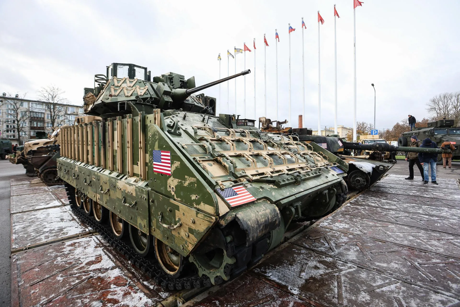 Трофейная БМП Bradley в Москве. Artem Priakhin/Keystone Press Agency
