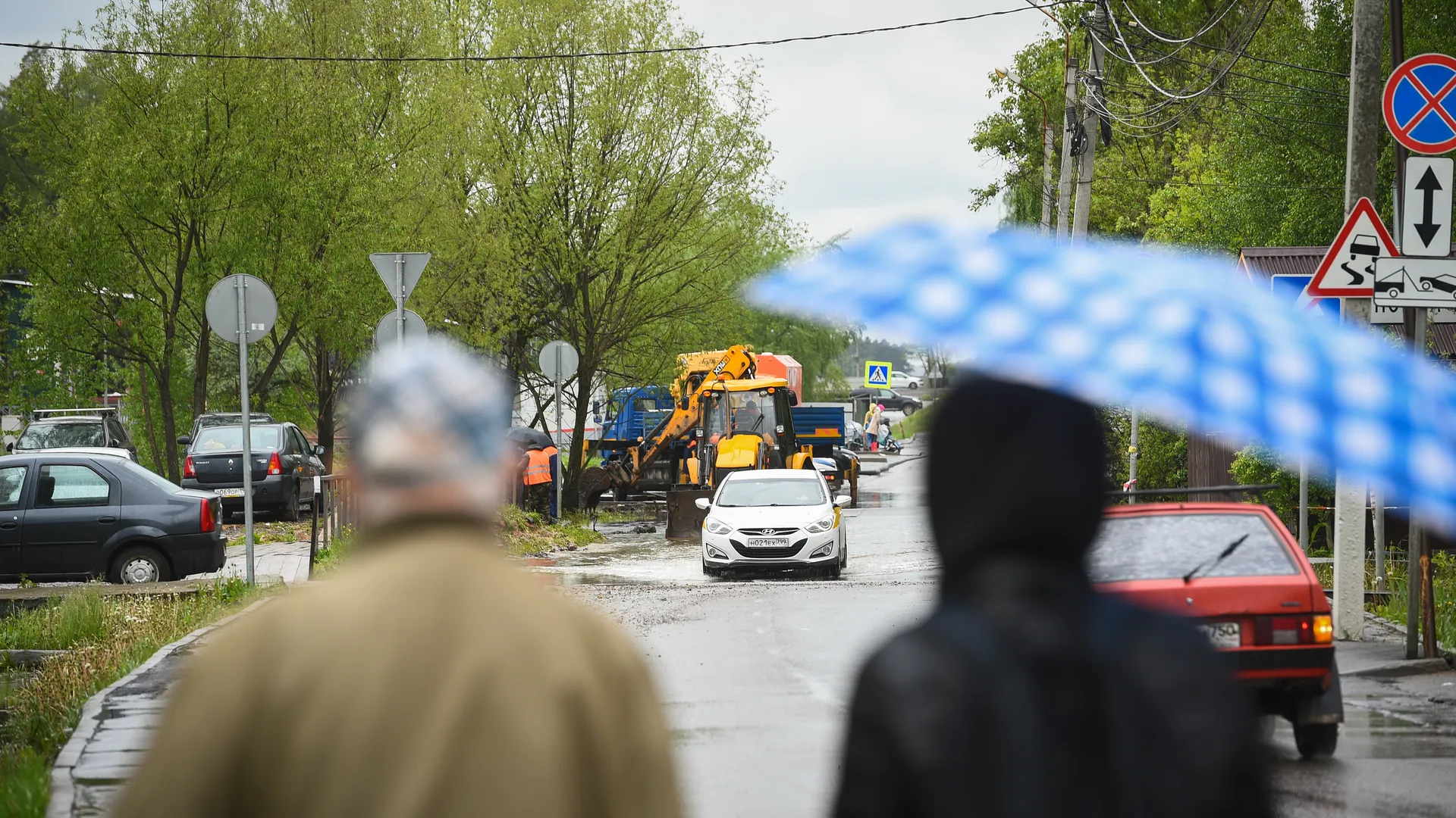 Кадры с мест подтоплений в Красногорске