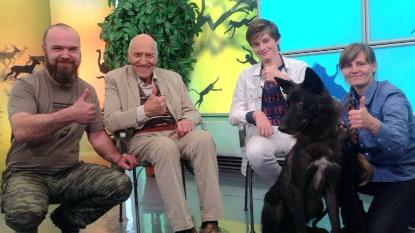 На съемках передачи «В мире животных». Фото: личный архив Анны Пономаревой