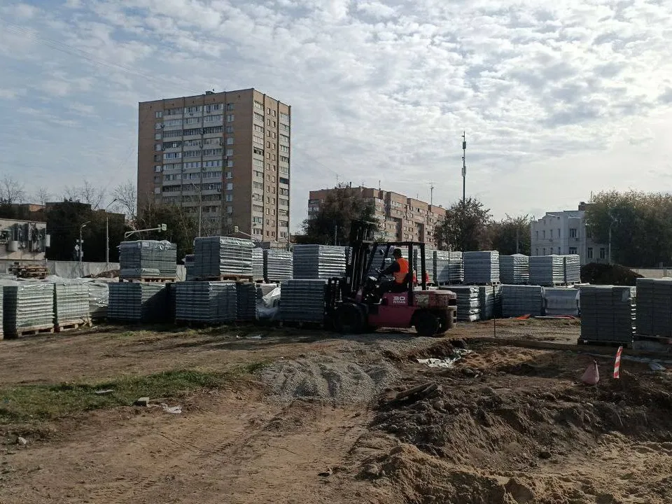 Промежуточный этап реконструкции сквера Поколений. Фото:&nbsp;t.me/podolskadm