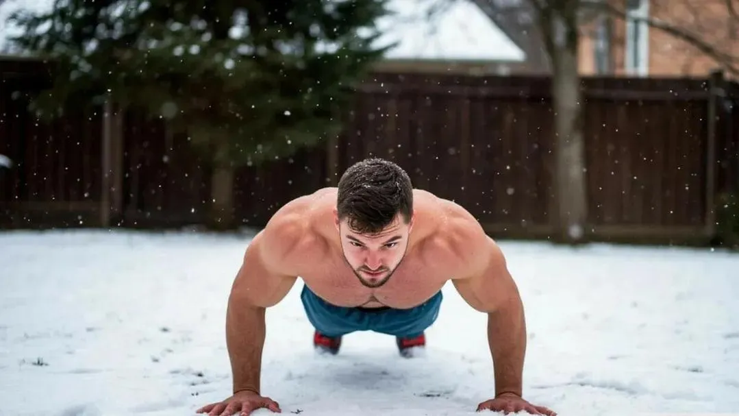 Житель Балашихи растопил метель стальными мышцами: экстремал бросил вызов апрельской стихии