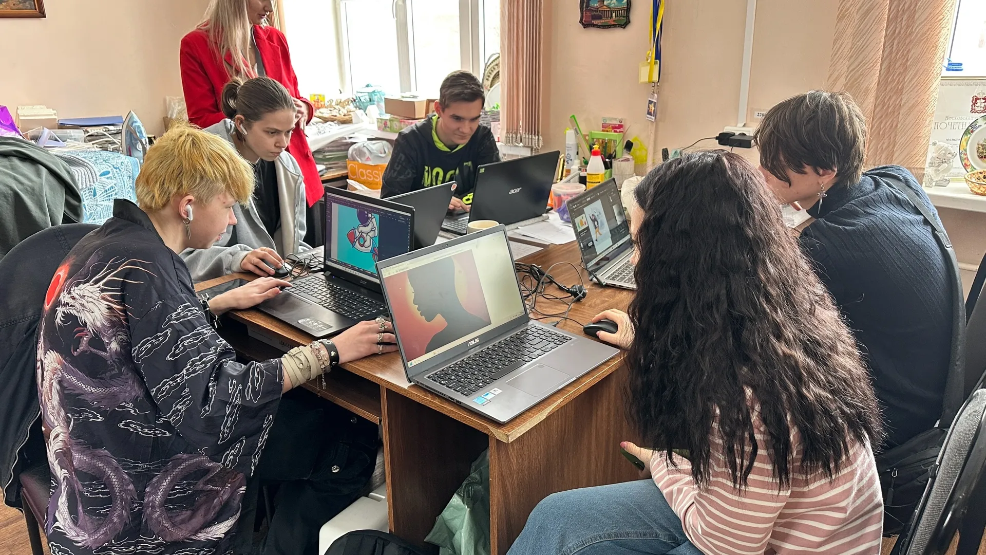 Вместе со студентами техникума Дарья создала мультфильм. Фото: vk.com/Городская библиотека Егорьевска