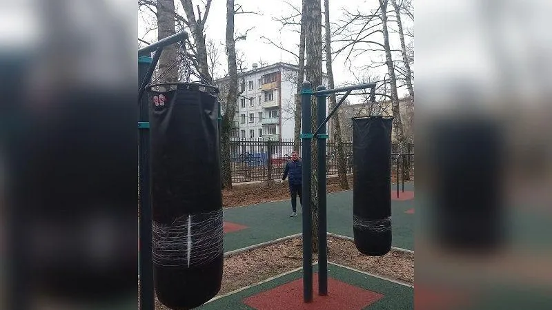 Инициативный мужчина позаботился о возвращении боксерских груш в парк Королева