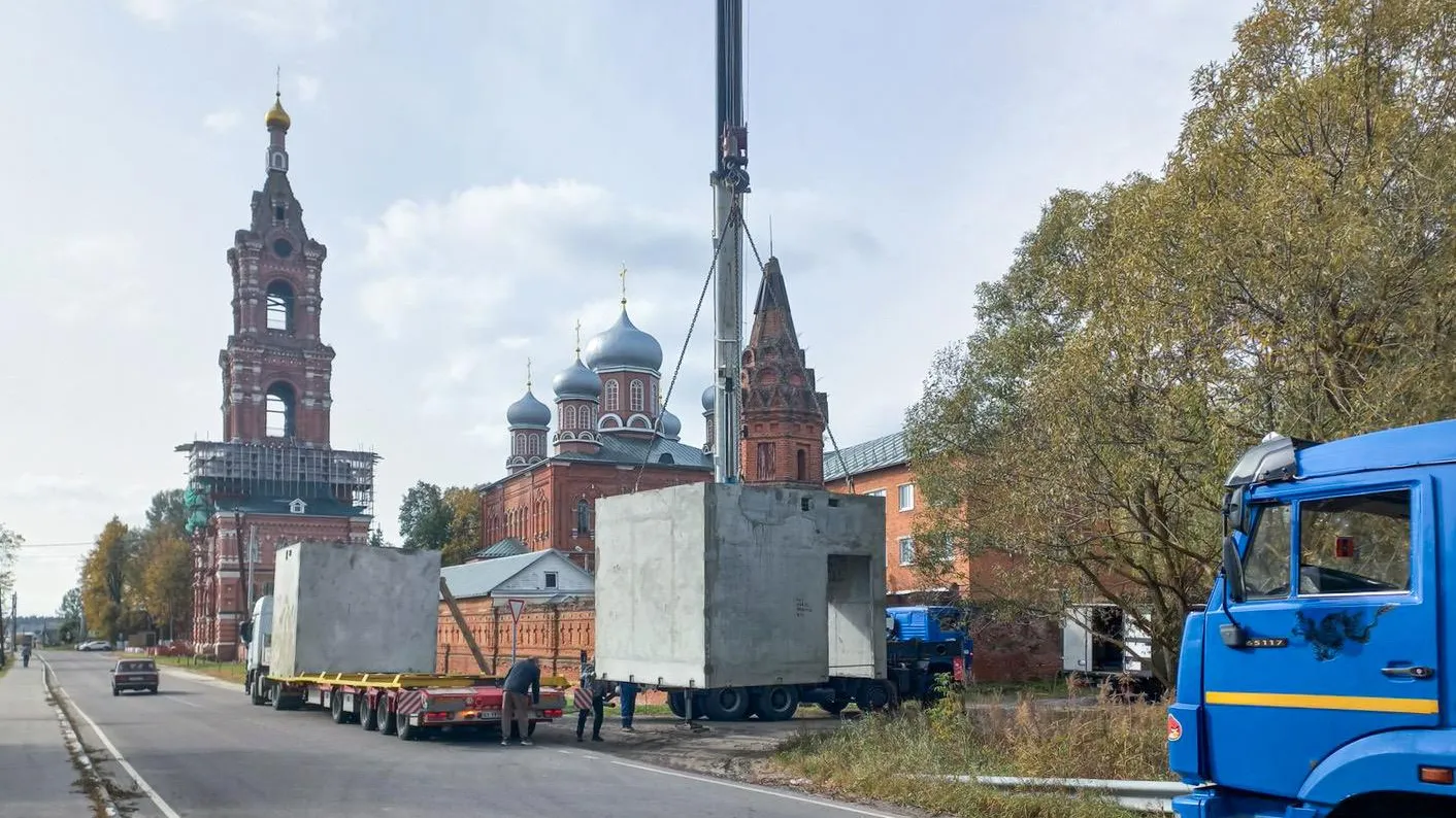 Строительство фельдшерского здравпункта продолжается в деревне Колычево под Егорьевском