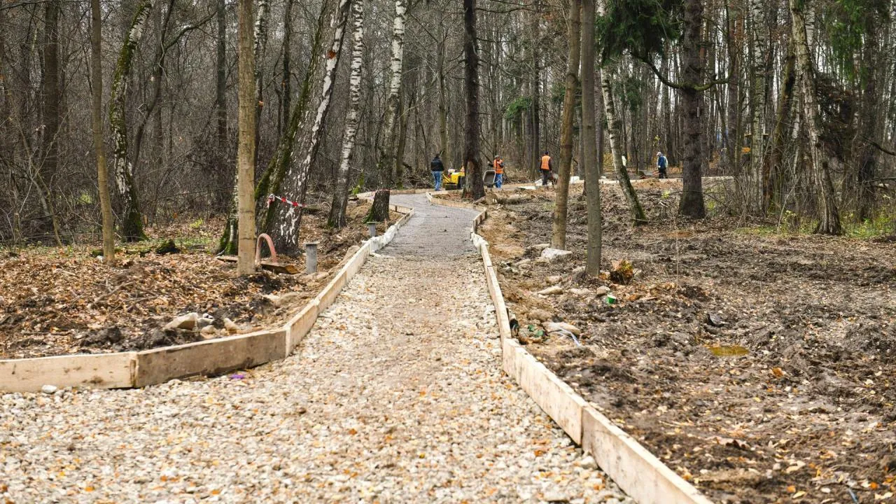 Благоустройство сквера «Лесная сказка» в Химках: завершение работ уже близко