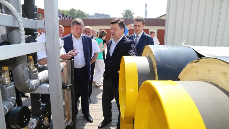 Воробьев осмотрел модернизированную систему теплоснабжения в Мытищах